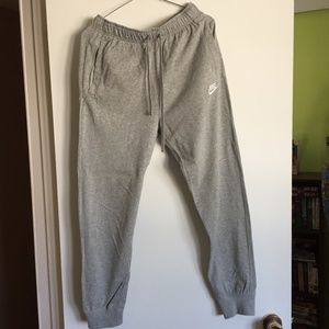 Nike lightweight gray sweatpants Small
